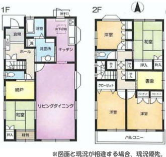 寺田縄の一戸建て間取り図