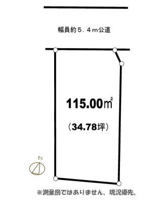 西八幡3丁目の土地区画概要図 西八幡3丁目の土地区画概要図
