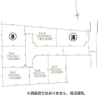 北金目の土地区画概要図
