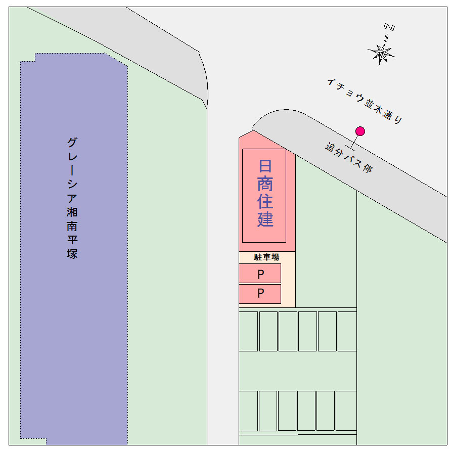 日商住建 平塚店 駐車場