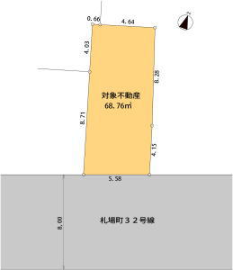 札場町の土地区画概要図